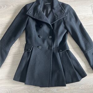 Calvin Klein Women's Elegant Black Peacoat